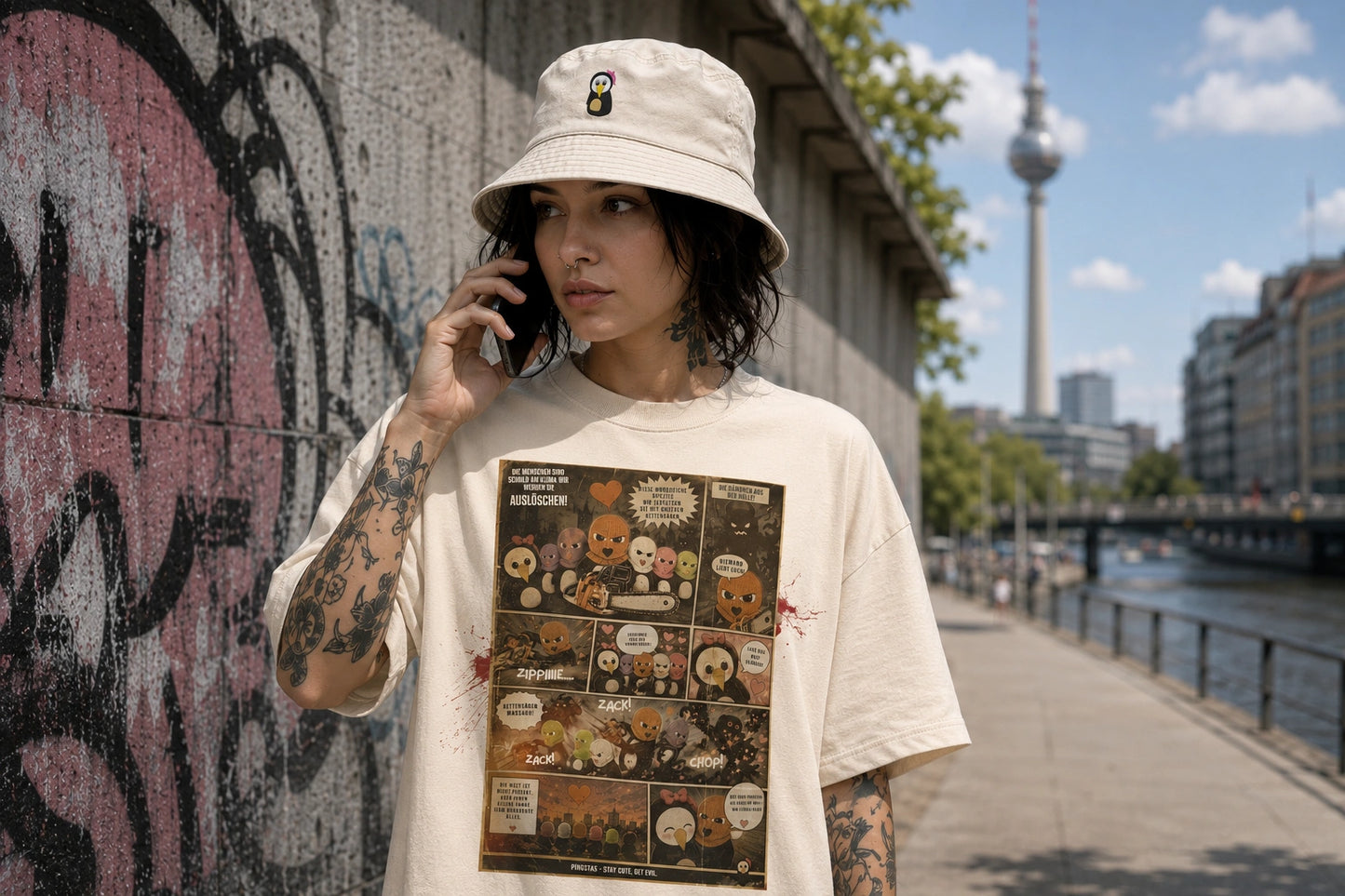 Das Ultimate Summer Bundle: OG Pingsti Bucket Hat x Retro Comic Shirt