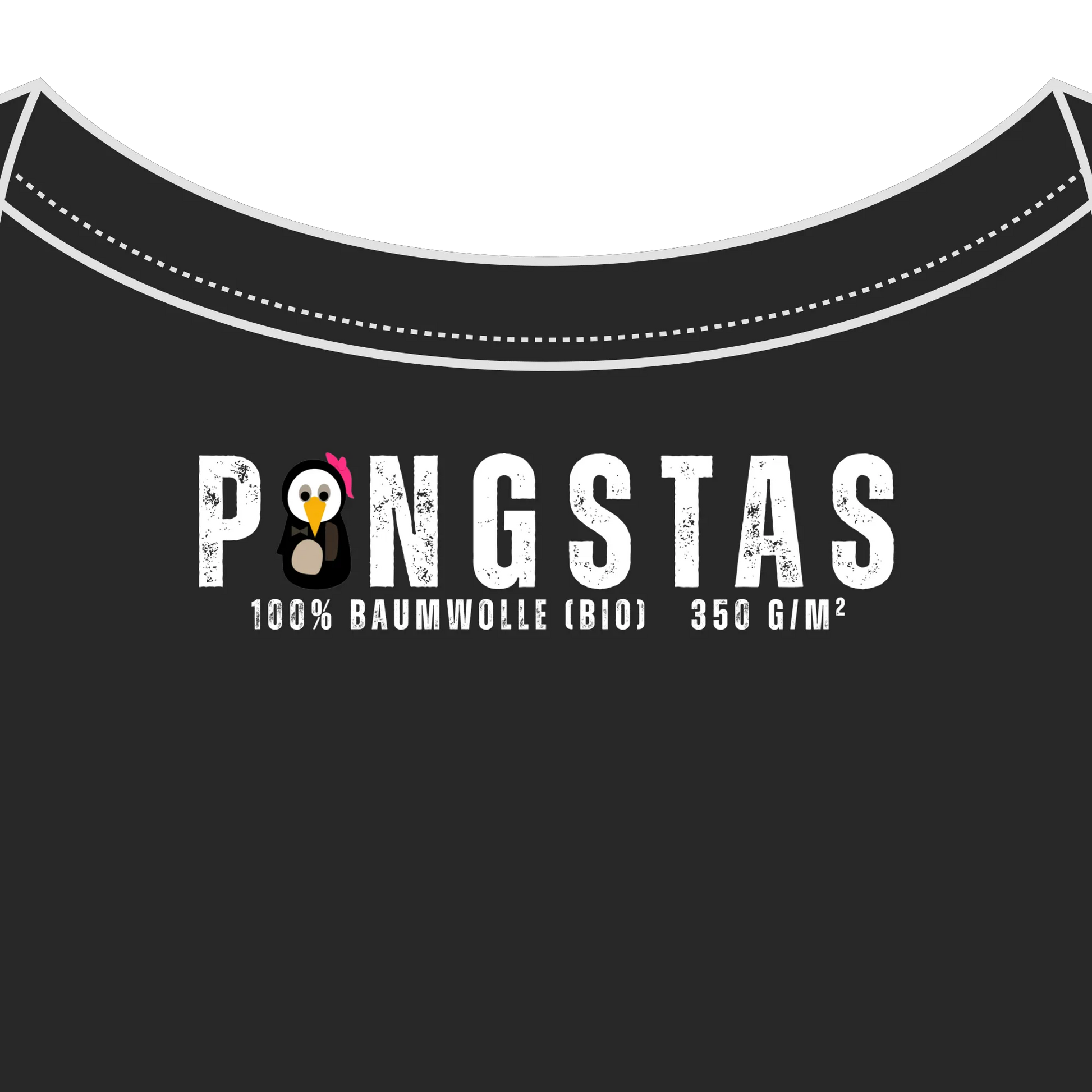 PINGSTAS OG Label Hoodie, Detailansicht Kragen mit PINGSTAS Schriftzug