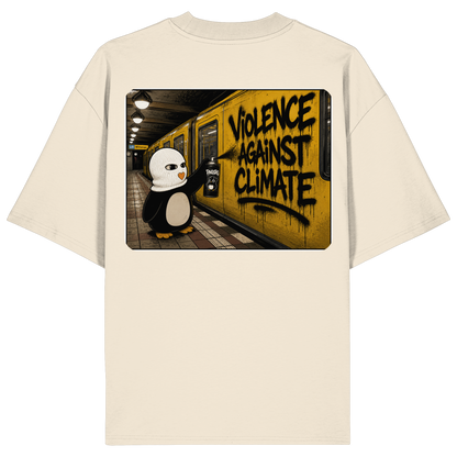Violence against climate - Organic Oversize Shirt - Organic Oversize Shirt